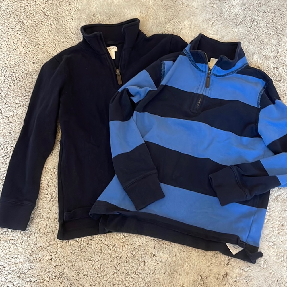2- Jcrew crewcuts sueded sweaters. Size 6-7